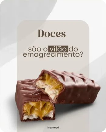 Post sobre doces e emagrecimento para cliente de nutrição